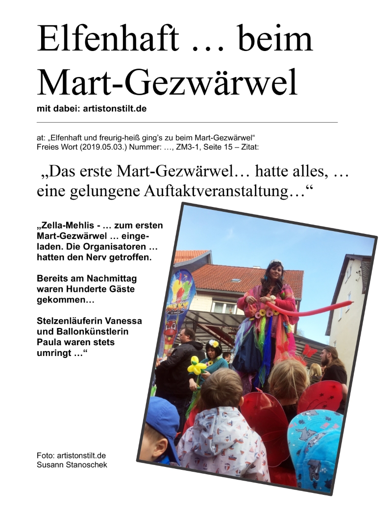 30. Apri 2019 Elfen & Co Mart-Gezwärwel in Zella-Mehlis